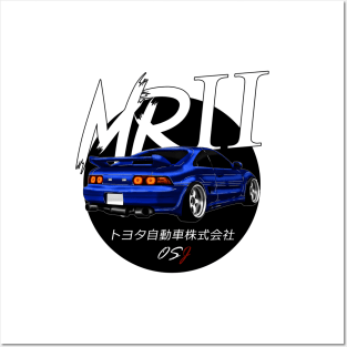 JDM MR2 Blue Black Sun Edition Posters and Art